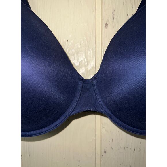 38DDD Victoria's Secret Bra T-Shirt Perfect Full Coverage Navy Blue Underwire - Picture 2 of 7